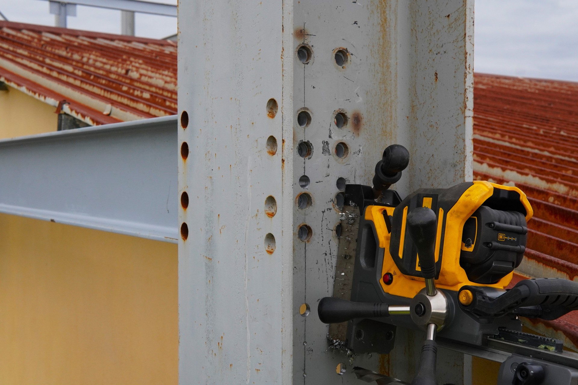 Industrial drilling machine.